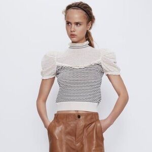 ZARA COMBINATION STRIPED SWEATER